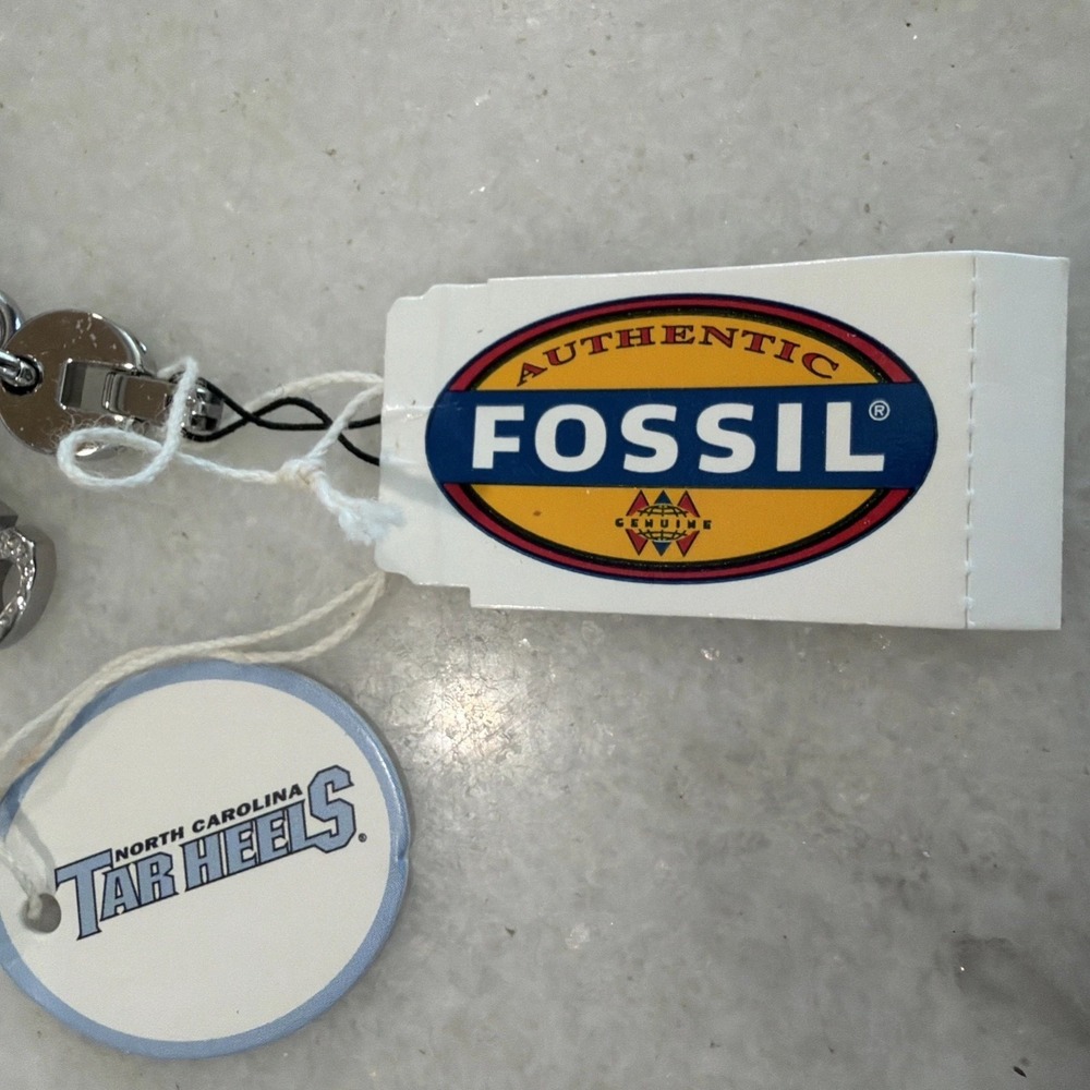 Fossil UNC Charm Bracelet Watch Tar Heels NWT - Picture 2 of 14
